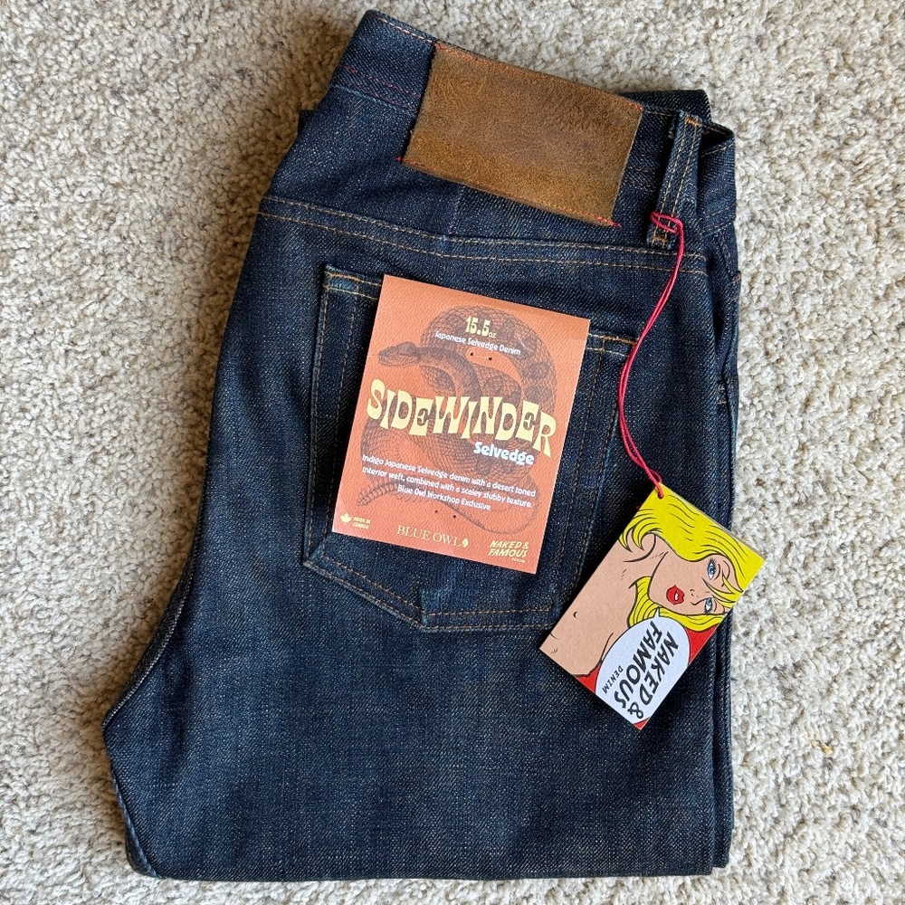 Naked and Famous - Sidewinder Selvedge Denim Jeans - Weird Guy 33 - TAILORED